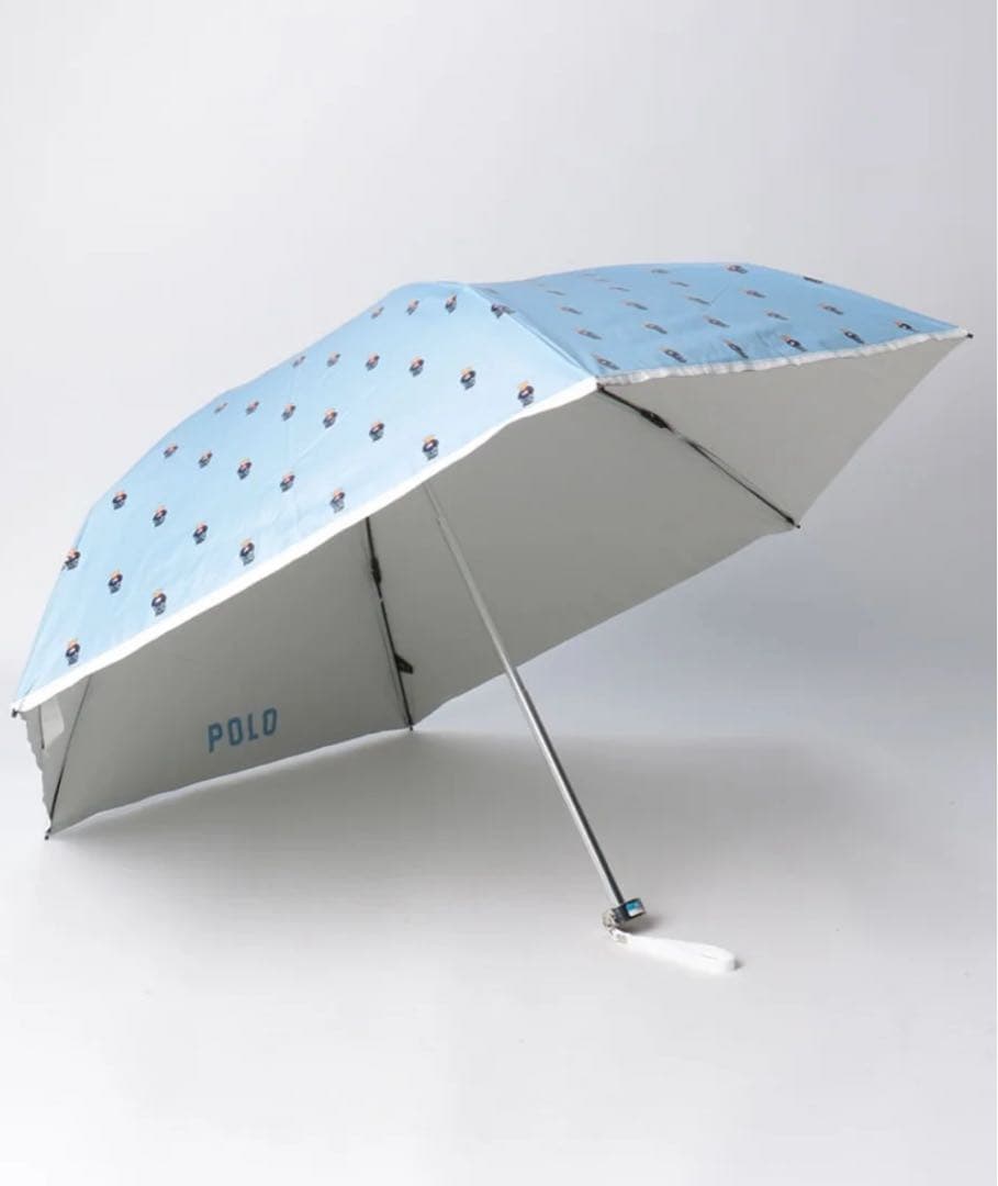 POLO ポロ ラルフローレン ポロベア 1級遮光晴雨兼用折りたたみ傘 日傘