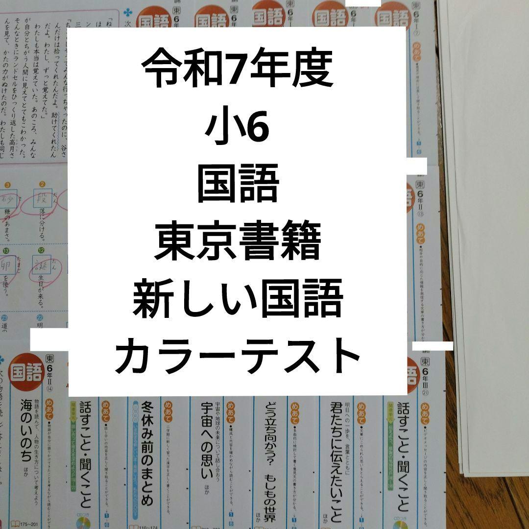 国語　小6　令和7年度 　東京書籍　明治図書　カラーテスト