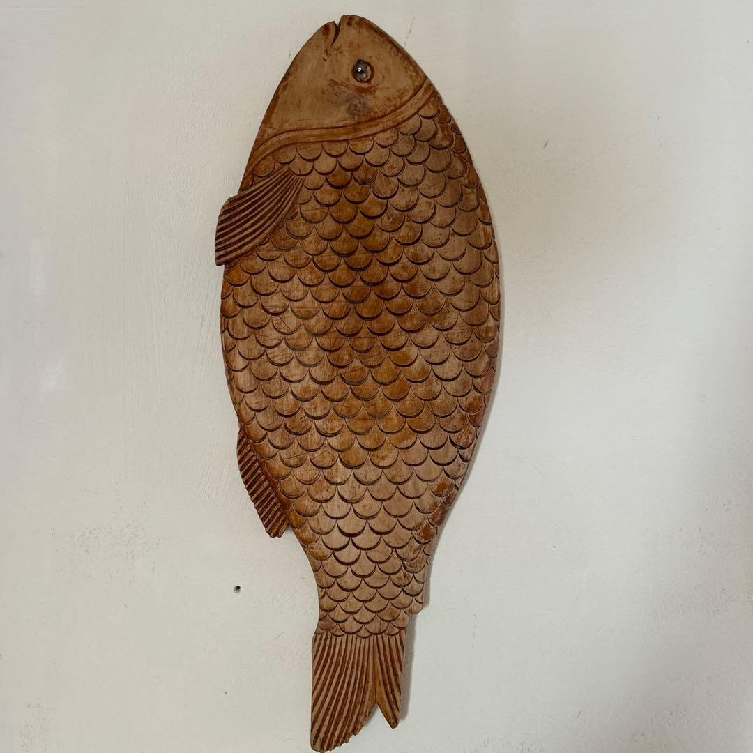 イギリスアンティーク　魚のカッティングボード