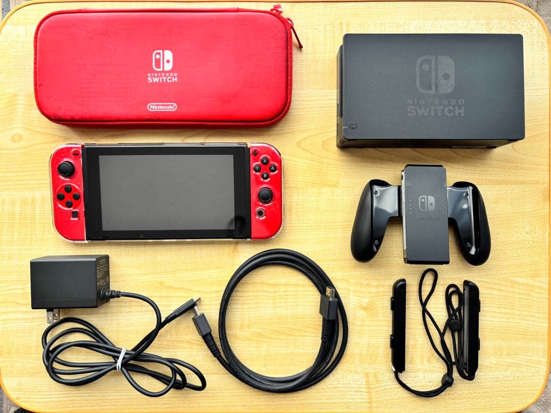 Switch マリオオデッセイ同梱版 限定レッドJoy-Con 箱付 動作確認済