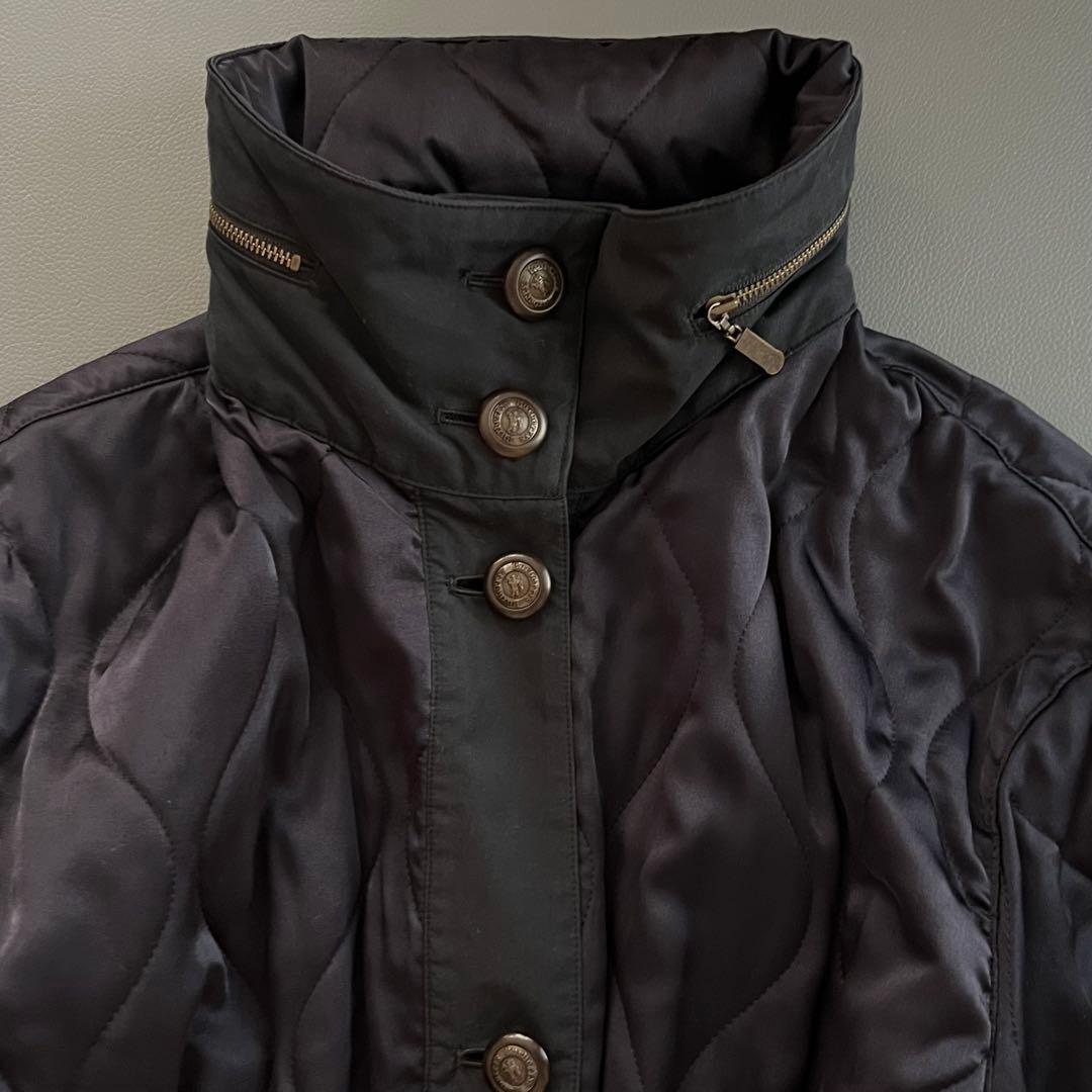 バーバリー　Burberry キルティングコート　ウエスト　黒