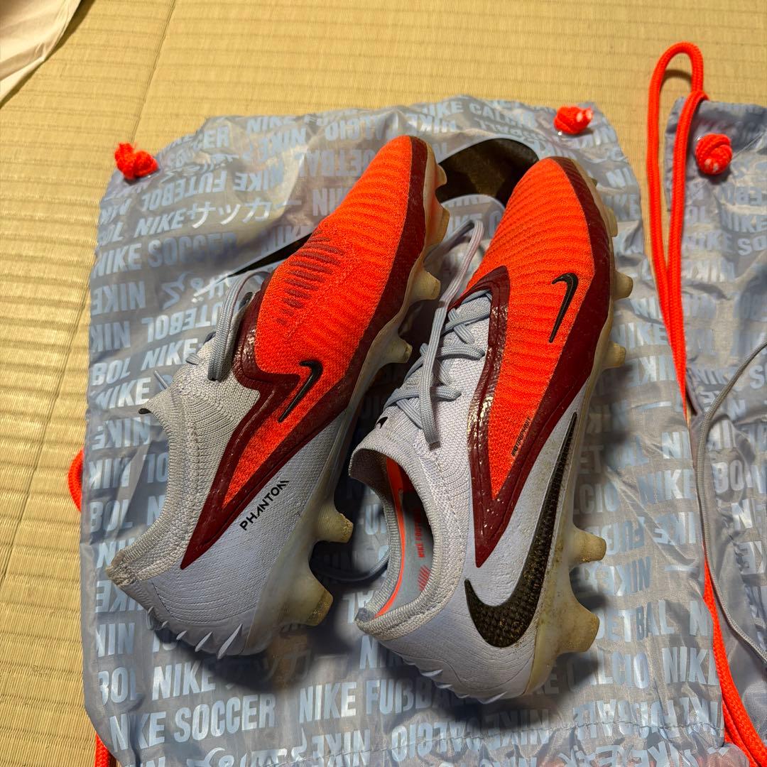 Nike Phantom サッカーシューズ オレンジ/グレー 収納袋付き26.5