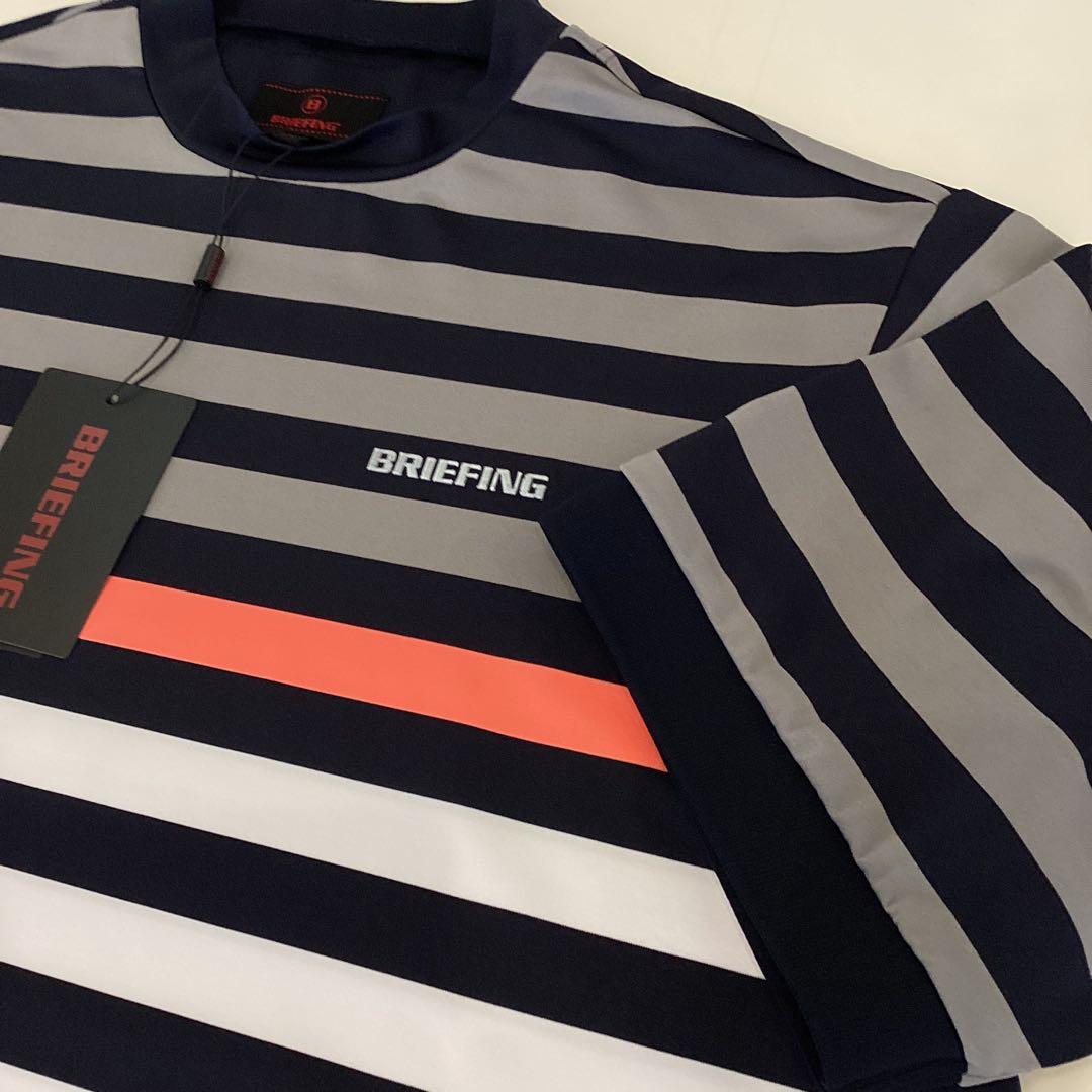 新品　BRIEFING MARINE STRIPE HIGHNECK RF