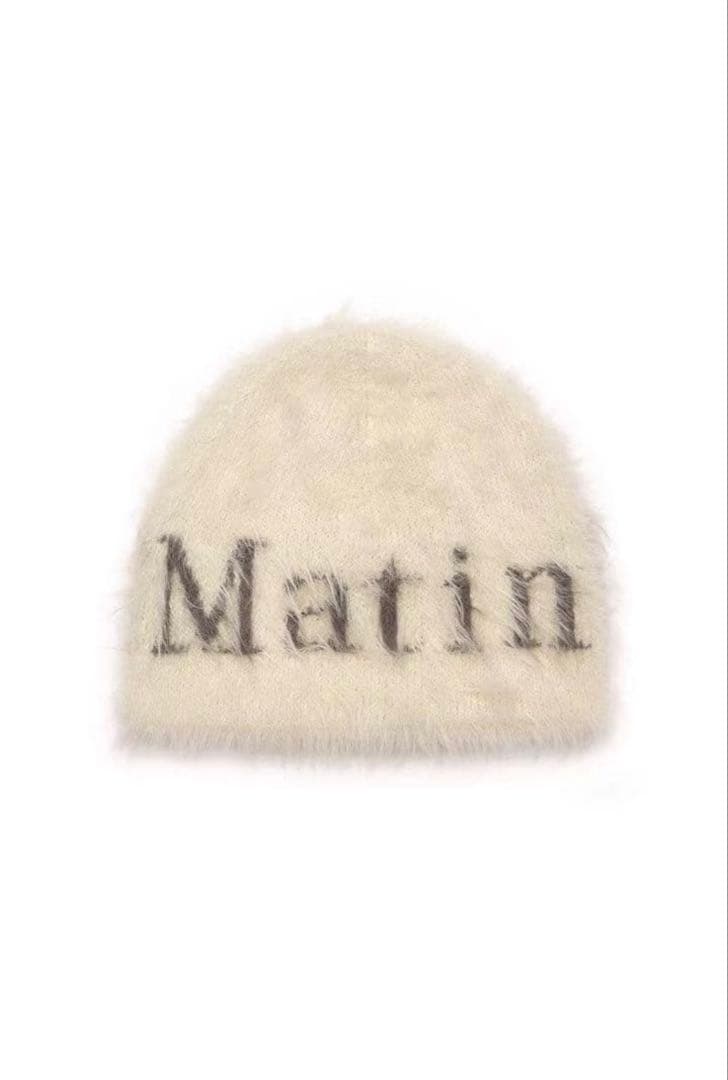 Matin kim ロゴ入りニット帽