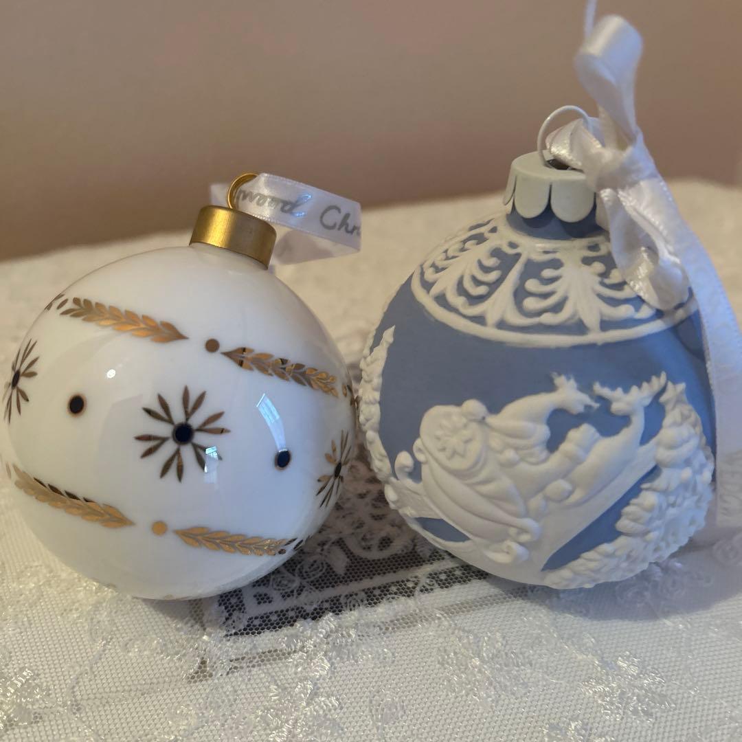 ウエッジウッド　ジャスパークリスマスオーナメント2個せっと