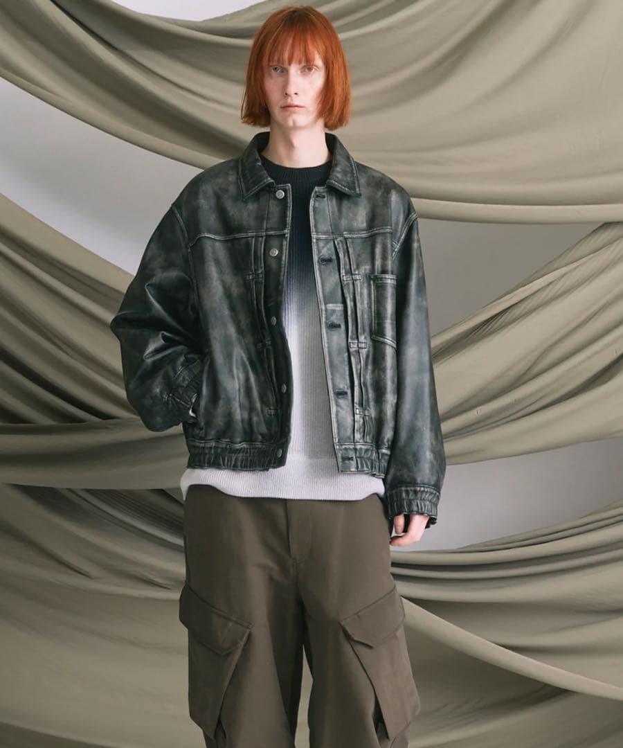 メゾンスペシャル　Sheep Leather Trucker Jacket