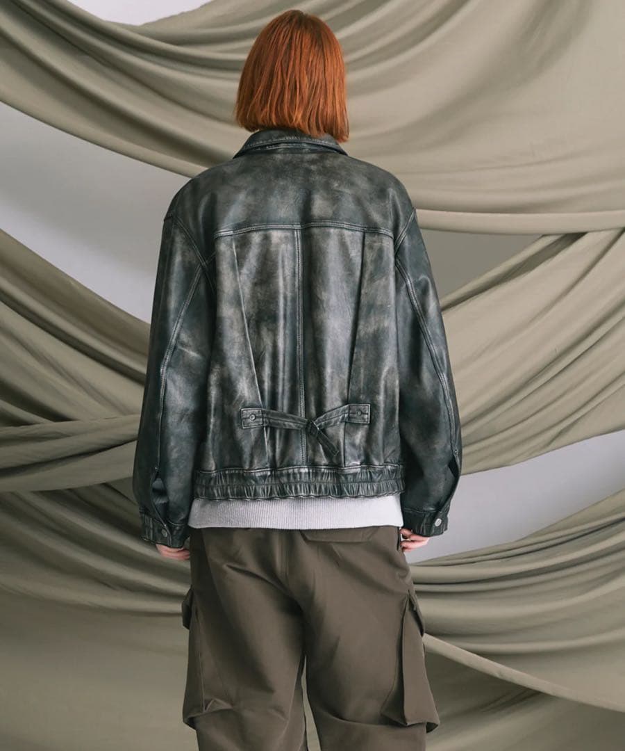 メゾンスペシャル　Sheep Leather Trucker Jacket