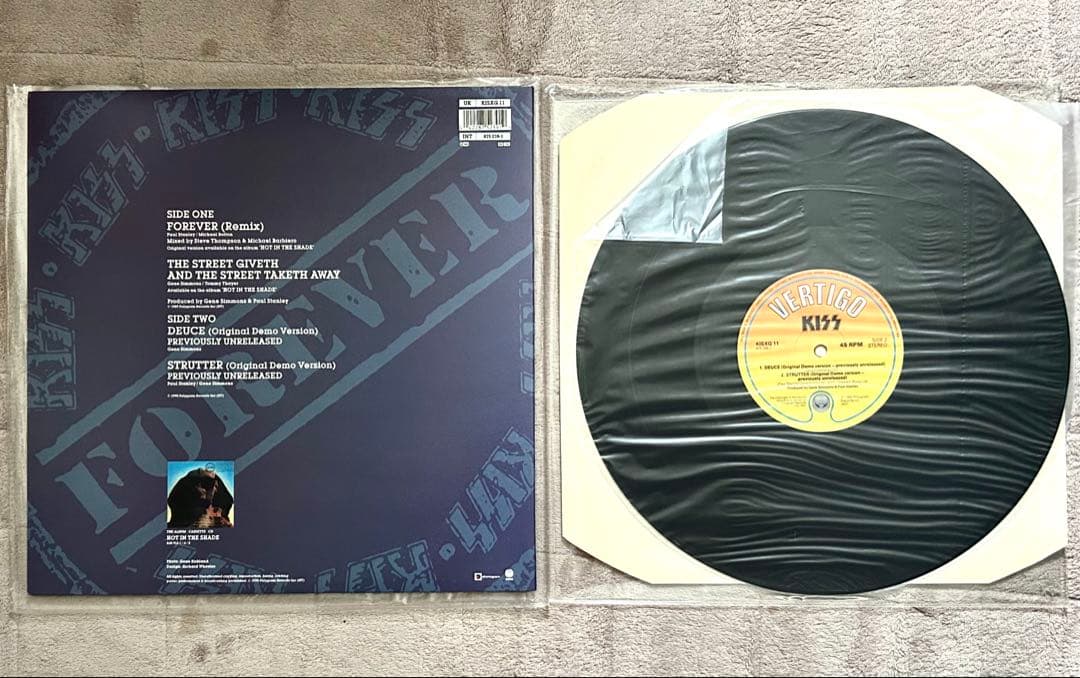 貴重KISSキッス Forever 1990年 12インチLPレコードUK限定盤