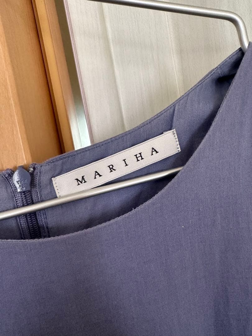 MARIHA マリハ　ノンスリーブワンピース　ブルー　38