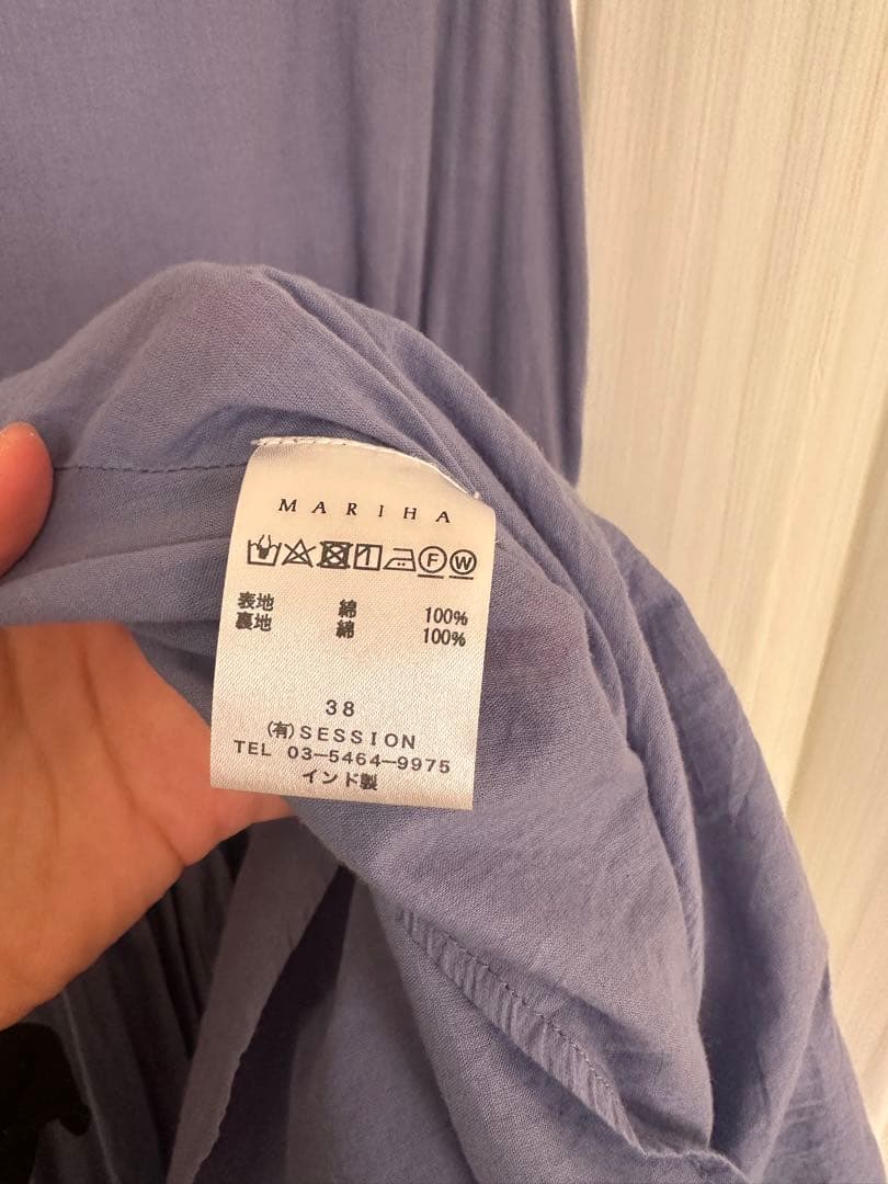 MARIHA マリハ　ノンスリーブワンピース　ブルー　38