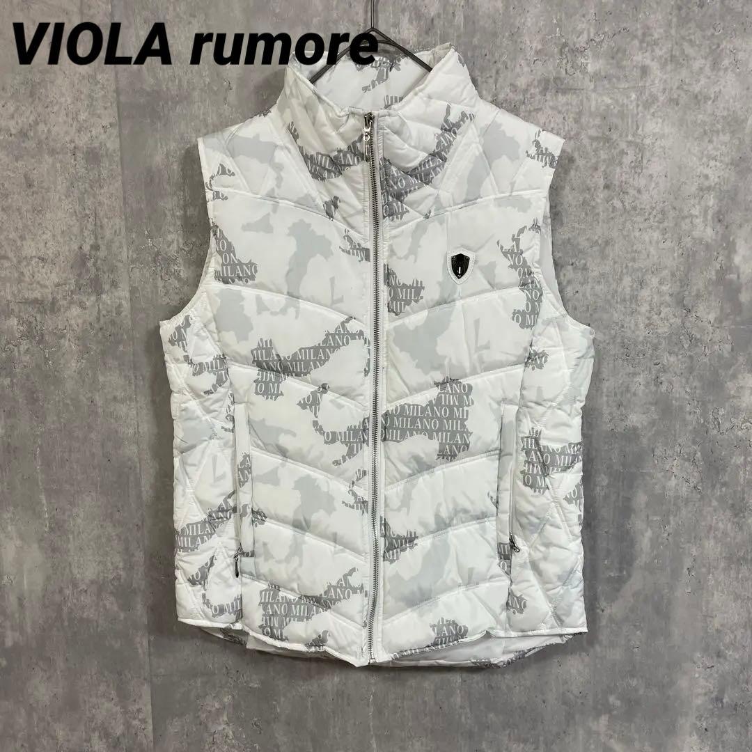 VIOLA rumore ヴィオラ ルモーレ　総柄フルジップ中綿ベスト　M