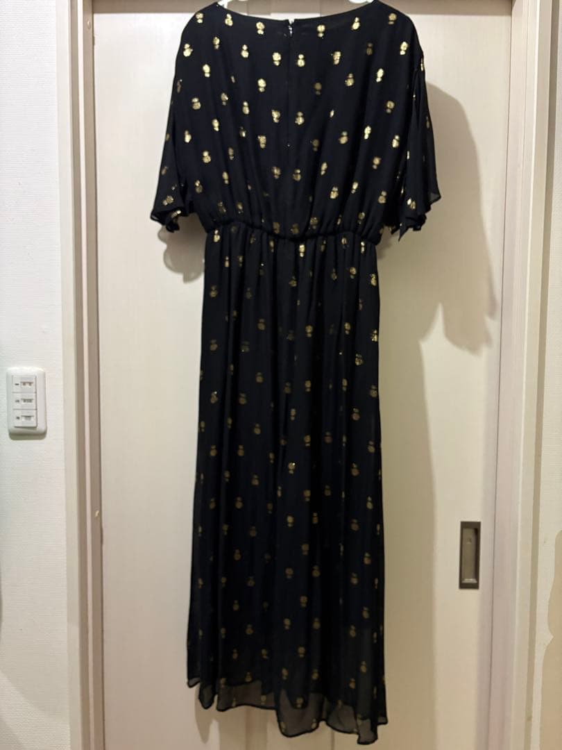 定価27500円　BY DRESS ラメジャカードラッフルスリーブドレス