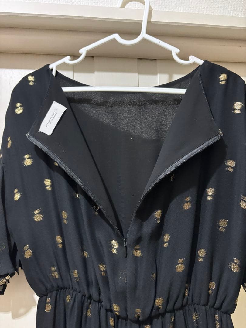 定価27500円　BY DRESS ラメジャカードラッフルスリーブドレス