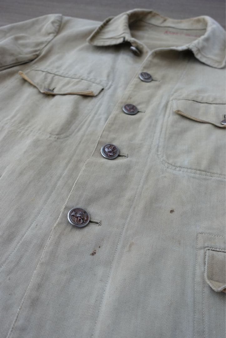 40’s～50‘s hunting jacket animal button