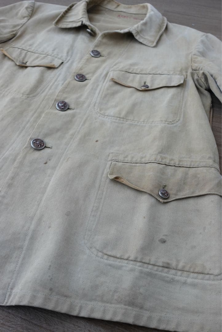 40’s～50‘s hunting jacket animal button