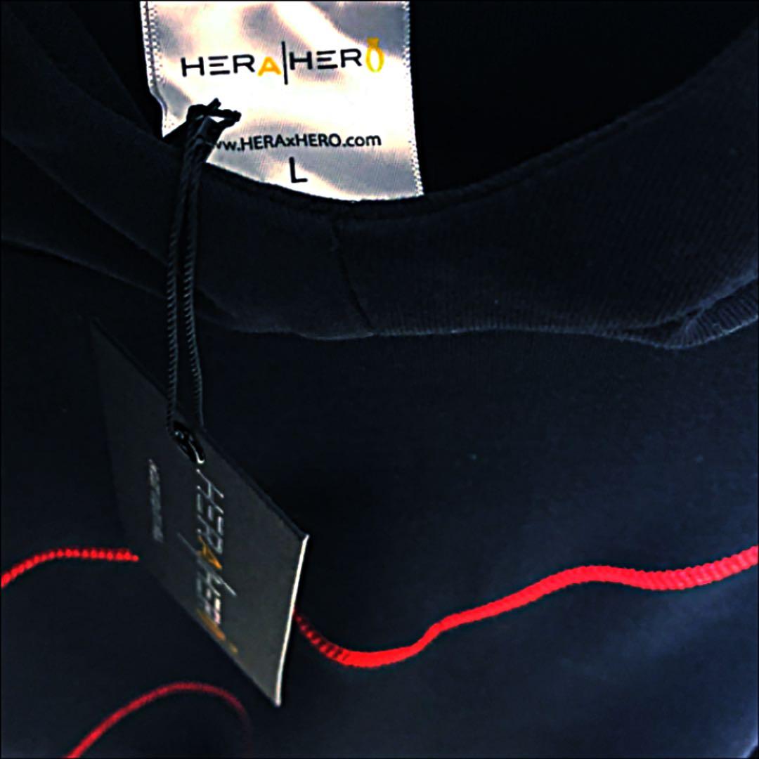 HERA x HERO ARROW HOODIE フーディBLACK x RED