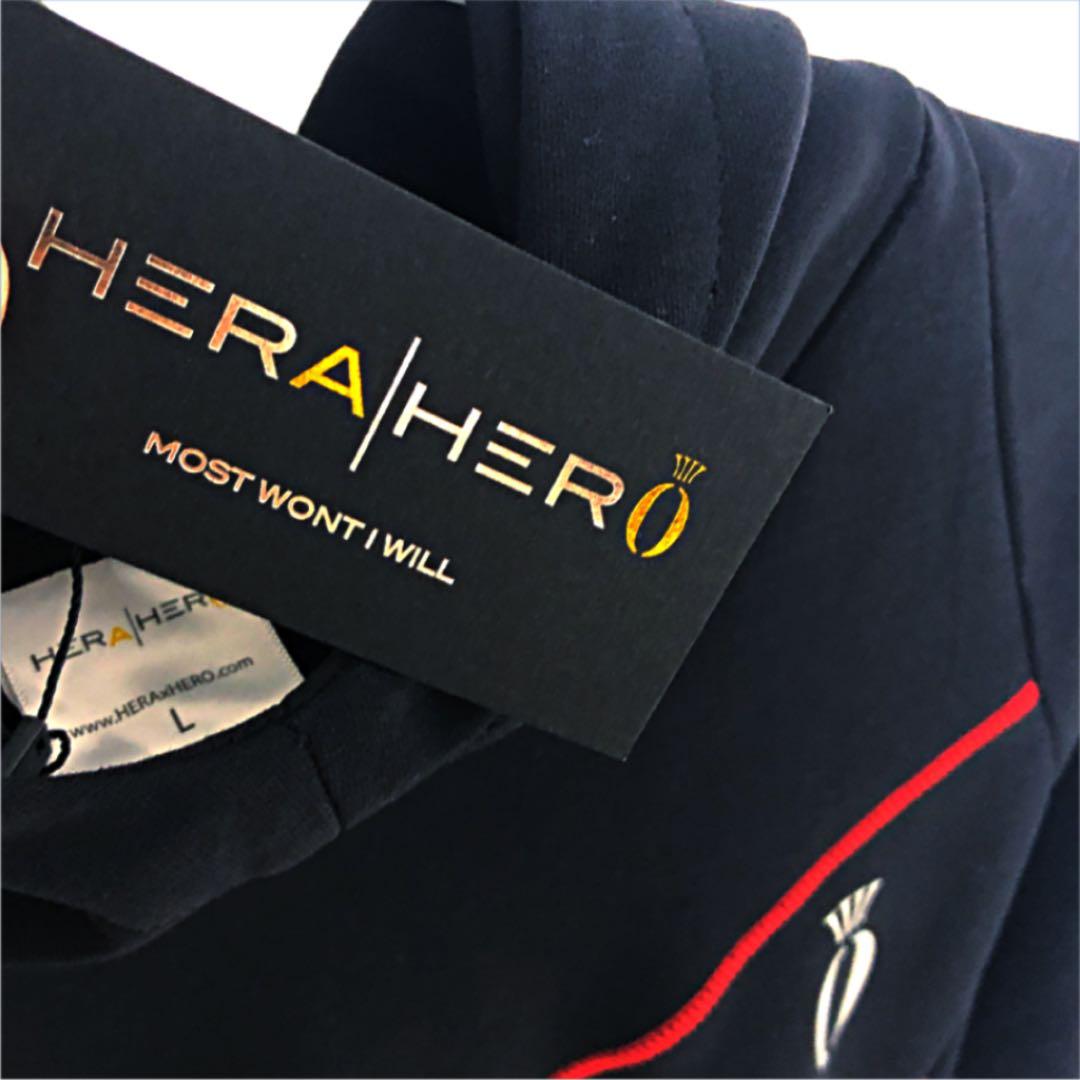 HERA x HERO ARROW HOODIE フーディBLACK x RED
