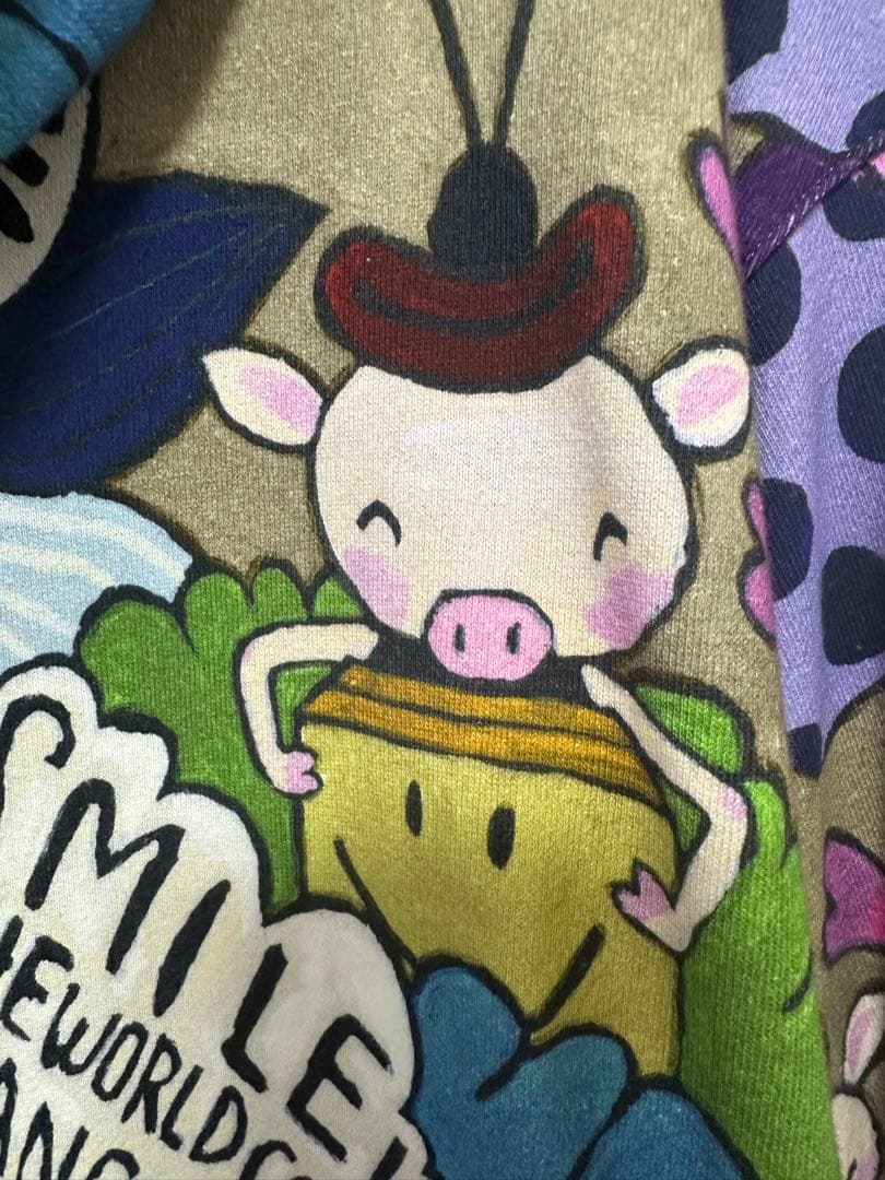 オレボレブラカラフルフード付きロングパーカー