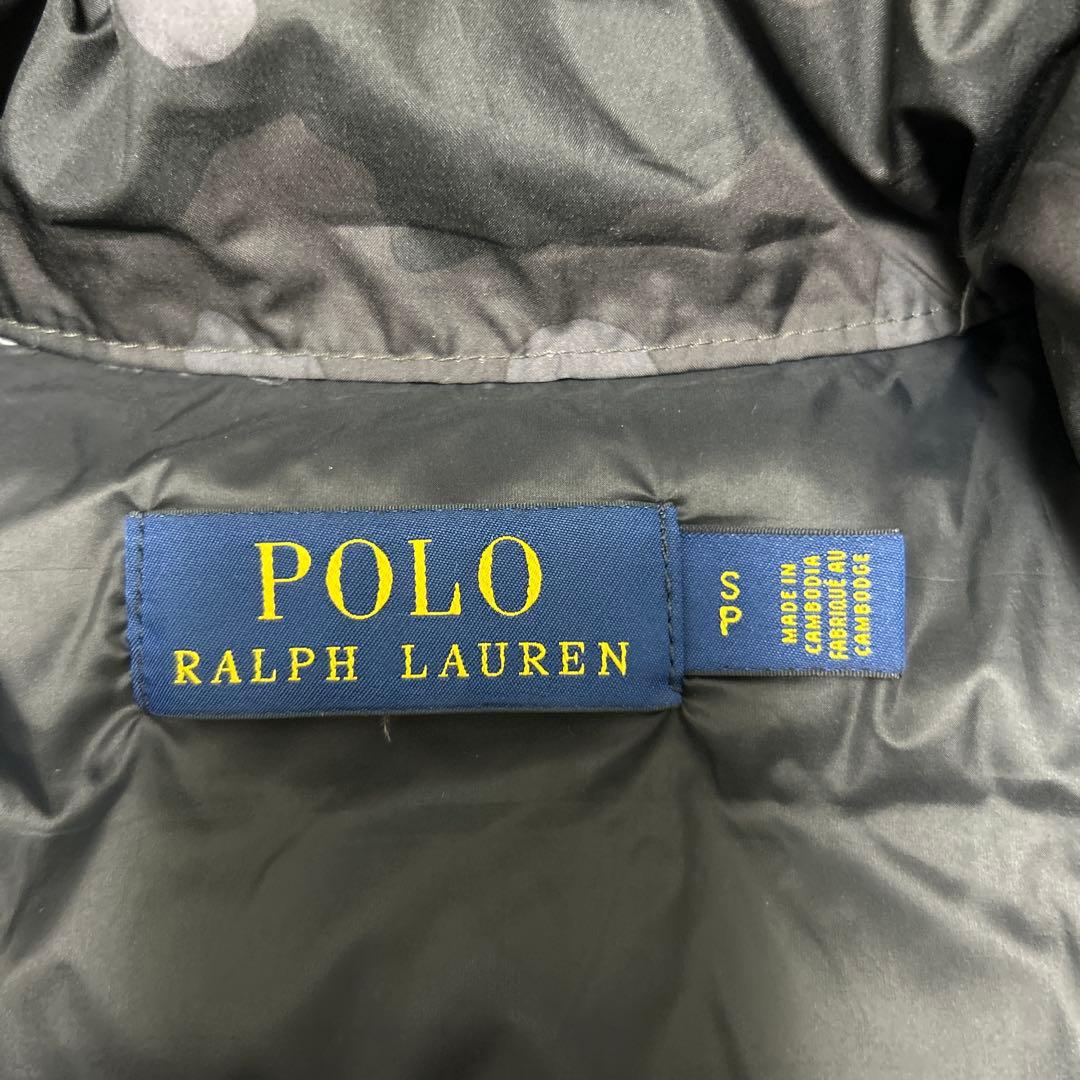 Polo Ralph Lauren ブラックグレー迷彩 ダウンベスト
