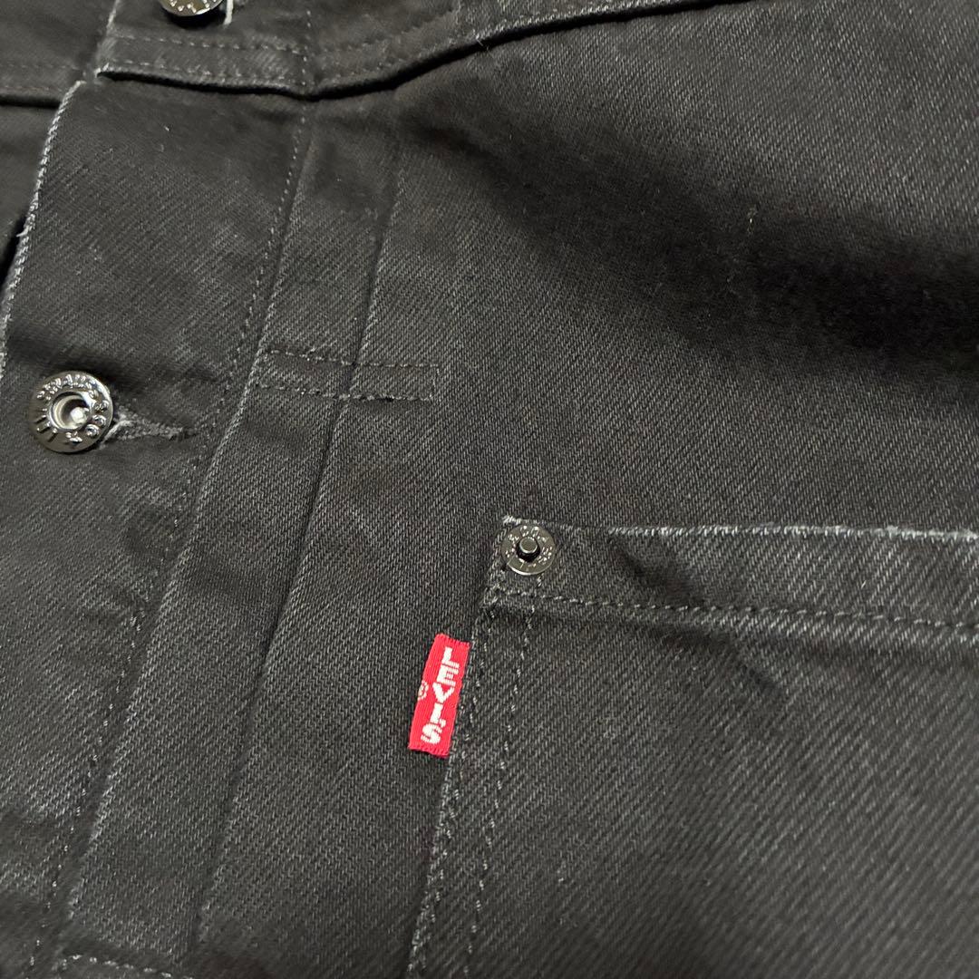 EDIFICE 別注 Levi’s トラッカージャケット 黒 襟レザー M