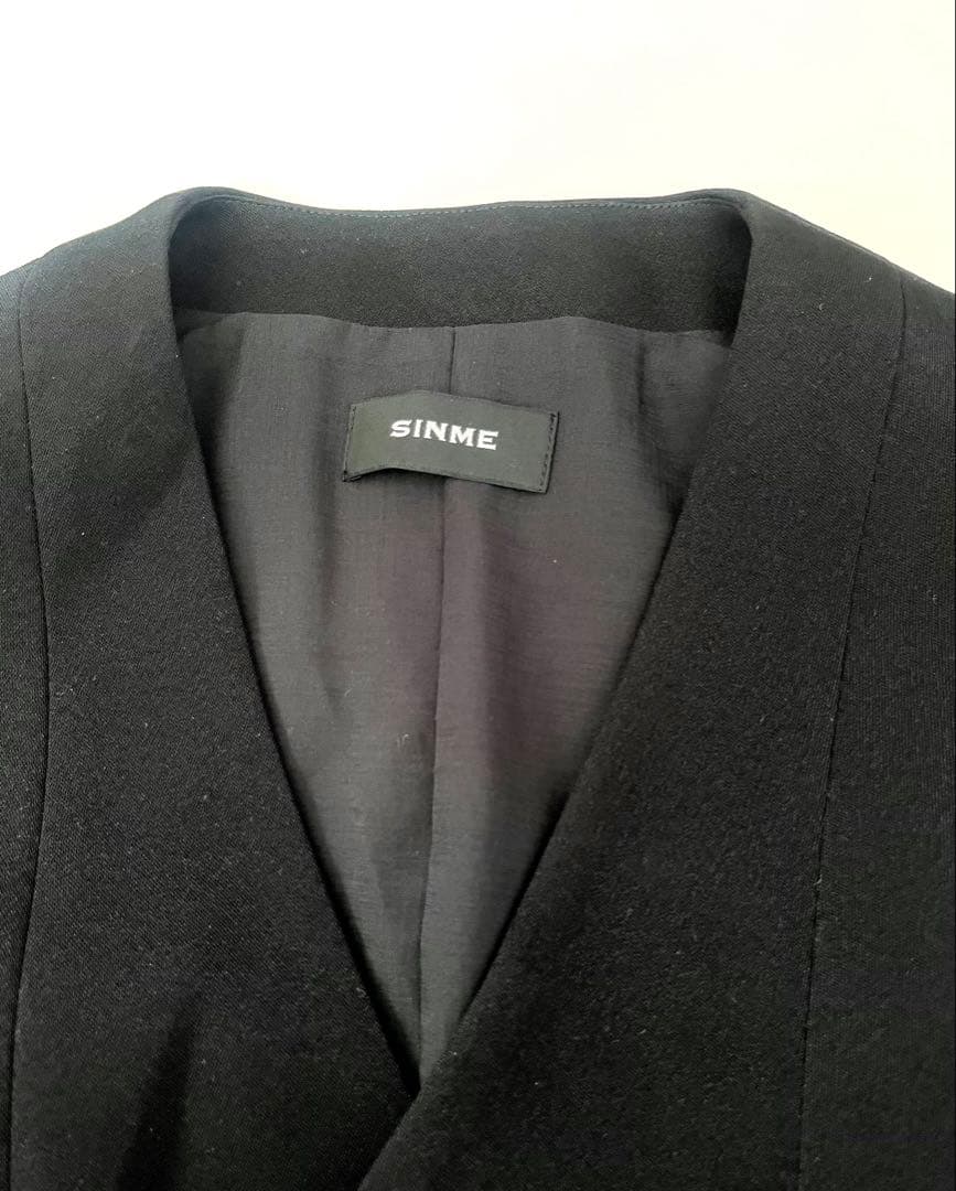 美品　2024SS完売　SINME Vネック ベスト　ブラック　M