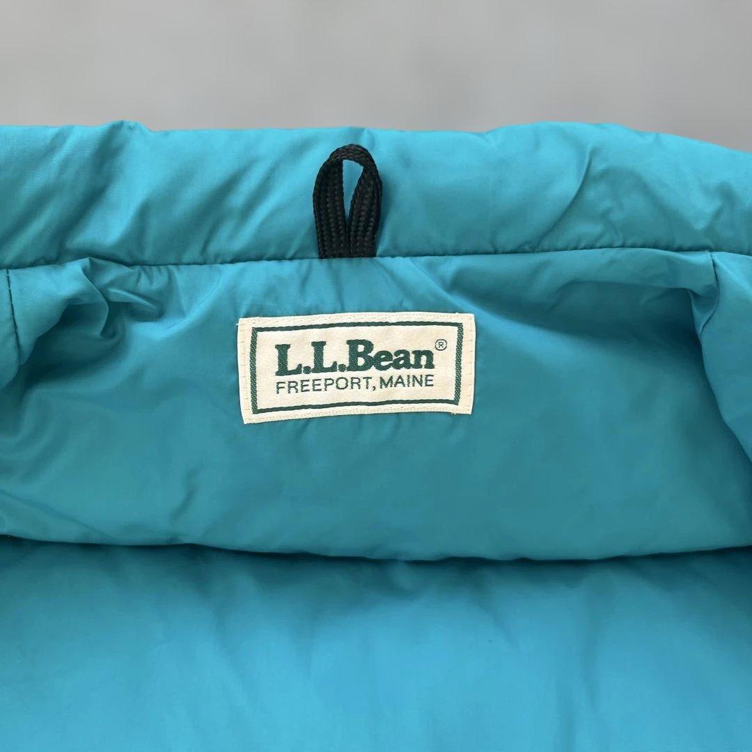 【美品】　L.L.Bean ダウンベスト　ターコイズブルー　80s