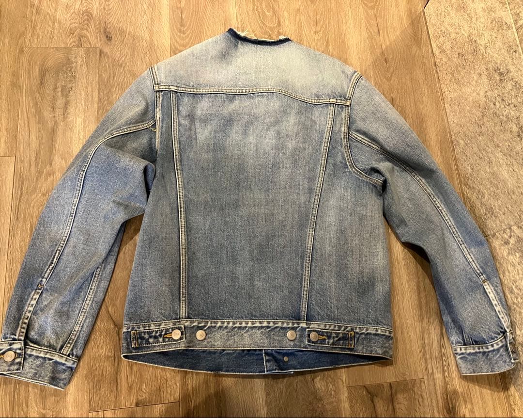 【美品】MAISON MARGIELA ノーカラーデニムジャケット　サイズ48