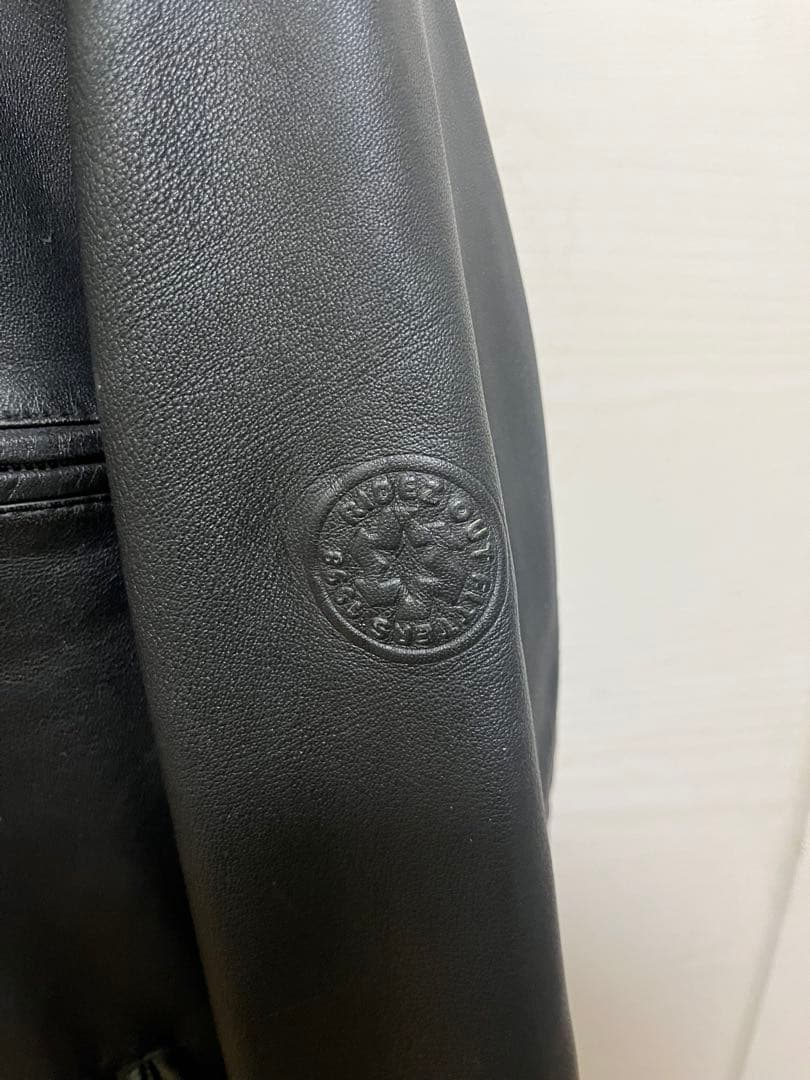 ブラックレザーシングルライダースジャケット Mサイズ
