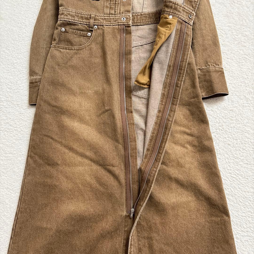ワンピース AMERI ADORABLE BACK RIBBON DENIM DRESS