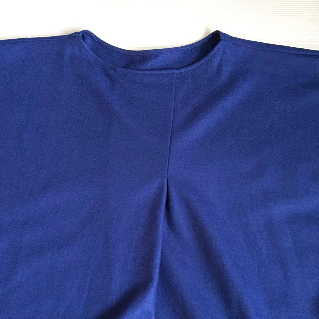 美品 HOUSE OF LOTUS ロングワンピース 圧縮ウール ブルー M