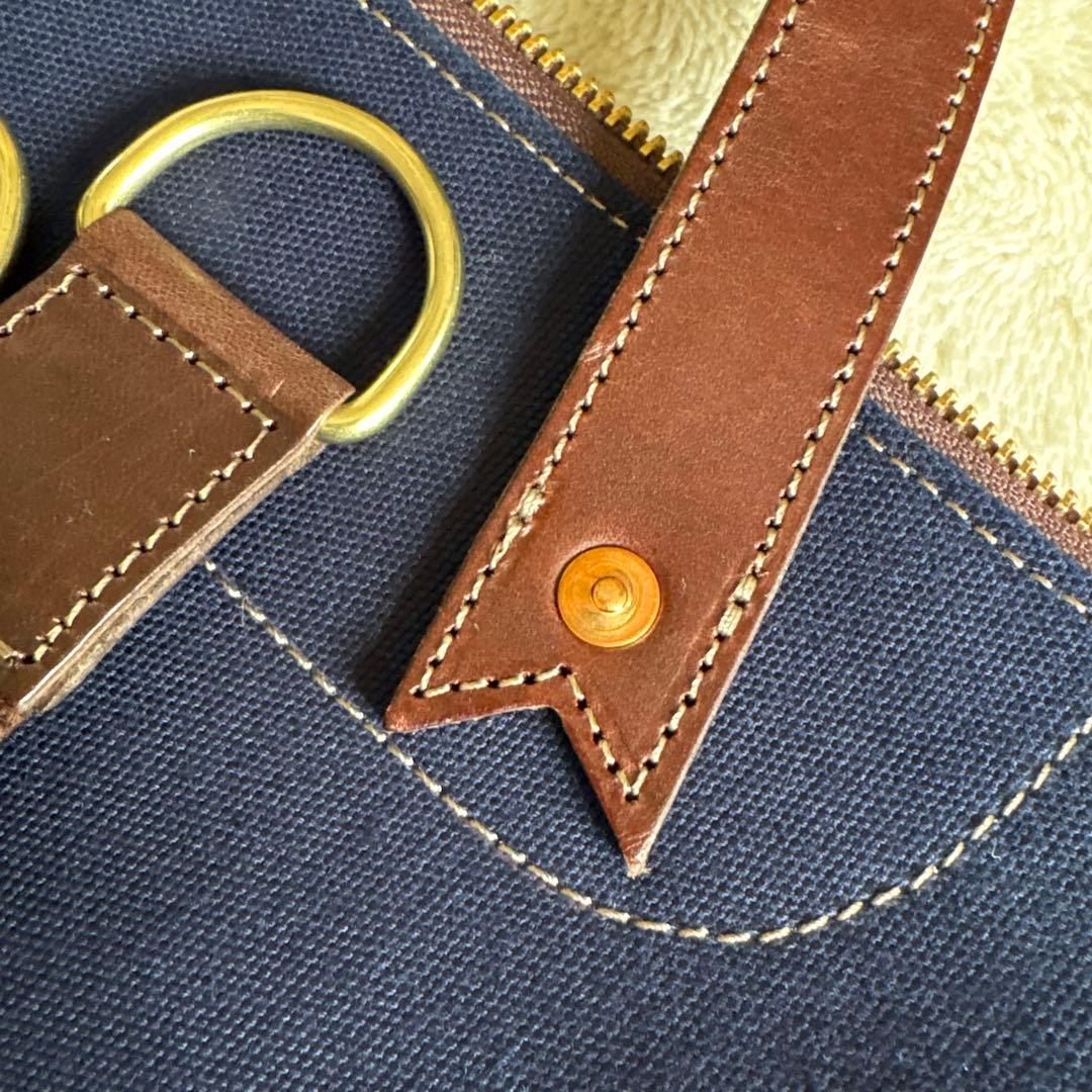 BEERBELLY ビアベリー 2WAY トートバッグ キャンバス×本革
