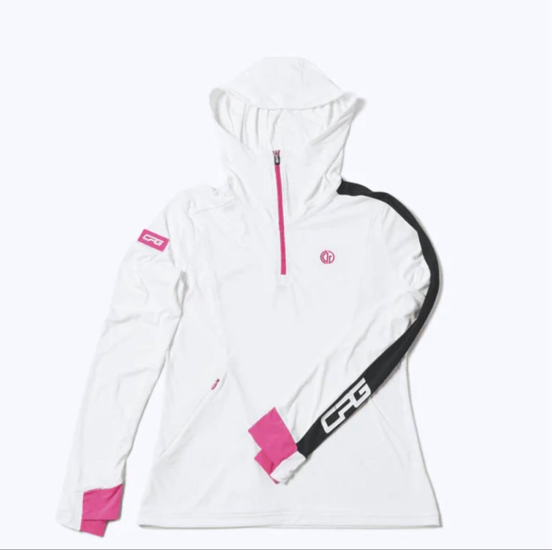 cpggolf フード付き　UVカット　長袖　パーカー　ハーフジップ　指穴　春夏