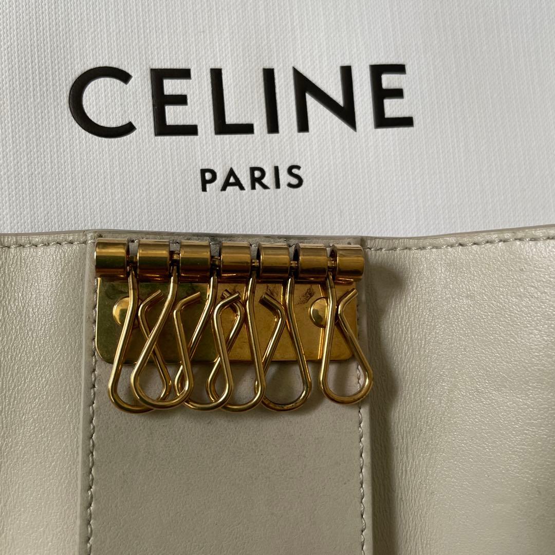 CELINE キーケース エッセンシャルバイカラー グレインドカーフスキン6連
