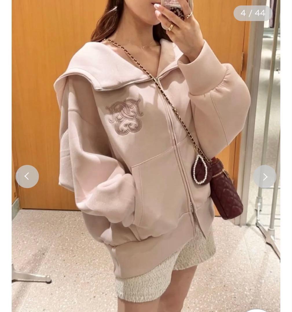 【完全完売品】スナイデル（SNIDEL）/ボリュームパーカーPNK（ラメ入り）