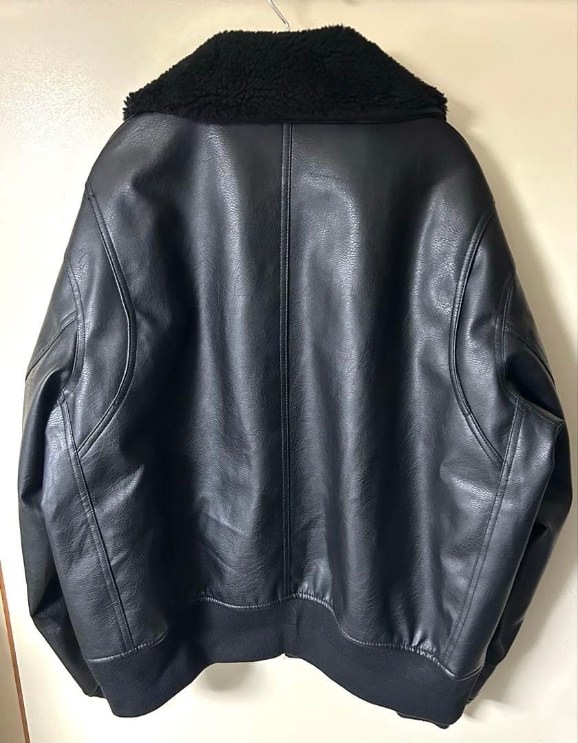 WYM 襟ボア ARTIFICIAL GRAIN FLIGHT BLOUSON