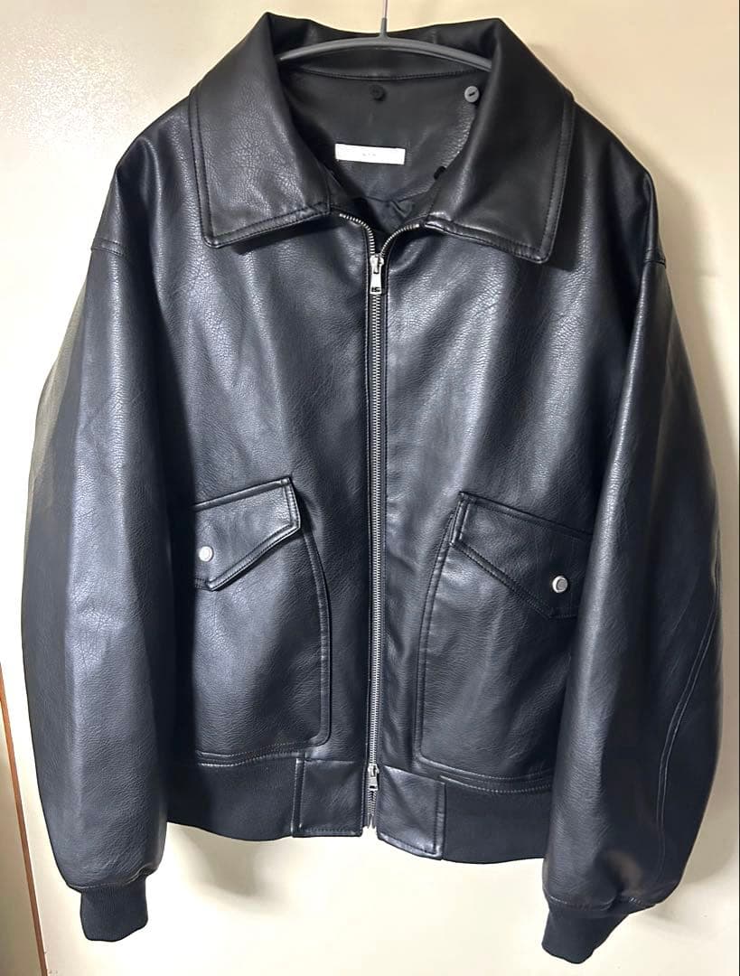 WYM 襟ボア ARTIFICIAL GRAIN FLIGHT BLOUSON
