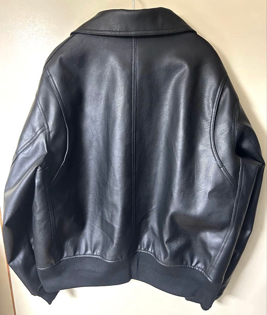 WYM 襟ボア ARTIFICIAL GRAIN FLIGHT BLOUSON