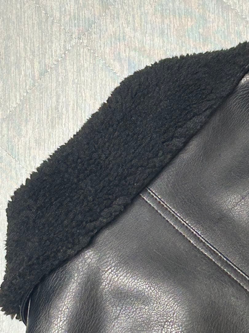 WYM 襟ボア ARTIFICIAL GRAIN FLIGHT BLOUSON