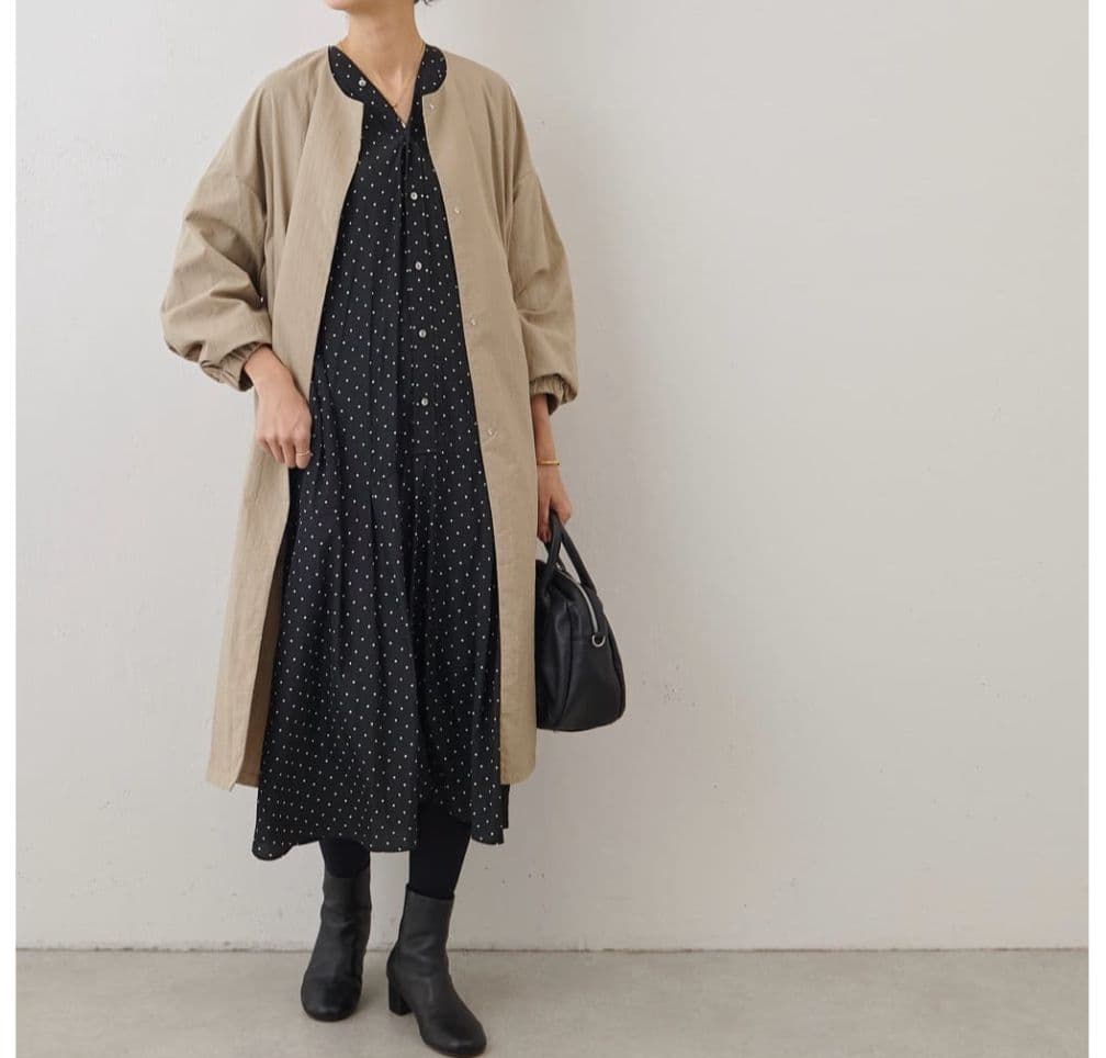 BEARDSLEY ドットカラーレスワンピース