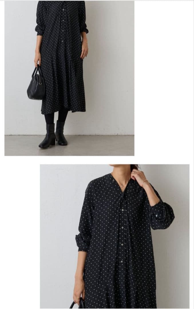 BEARDSLEY ドットカラーレスワンピース