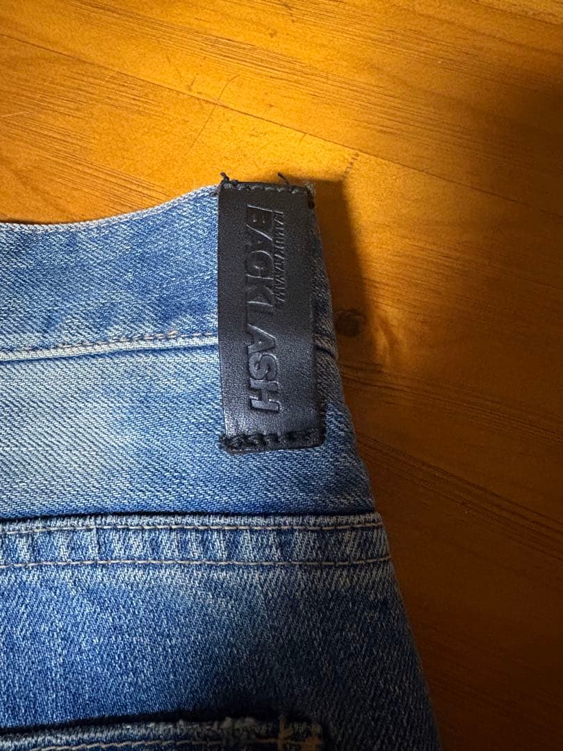バックラッシュ　イサムカタヤマ　デニム　ダメージジーンズストレートデニム M