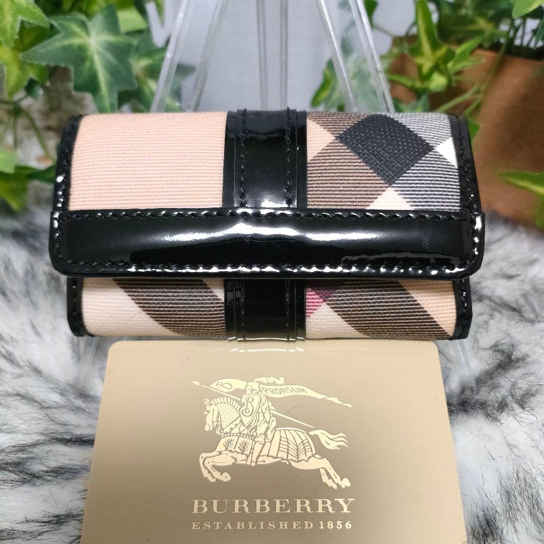 美品 バーバリー キーケース ノバチェック BURBERRY 鍵入れ6連チェック