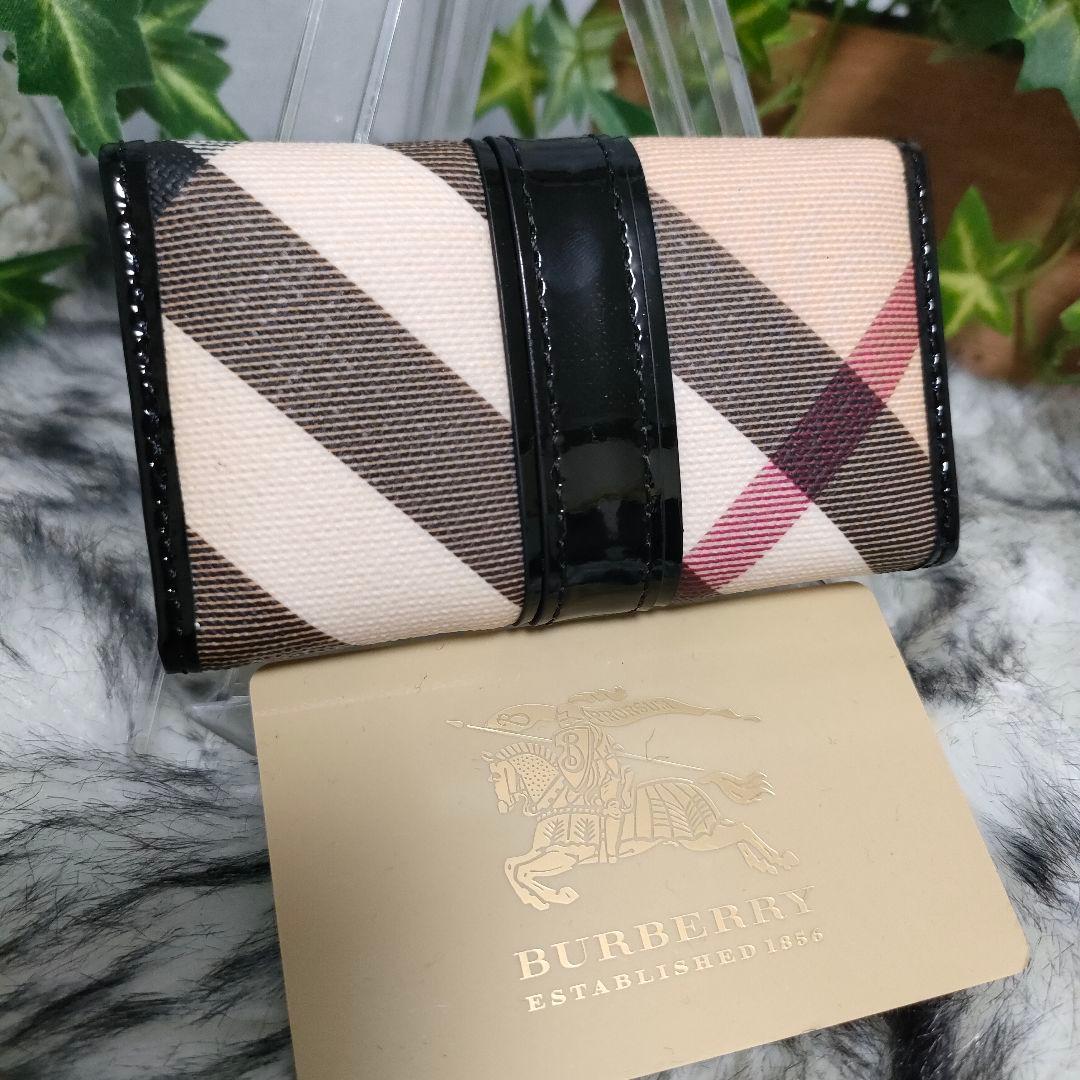 美品 バーバリー キーケース ノバチェック BURBERRY 鍵入れ6連チェック