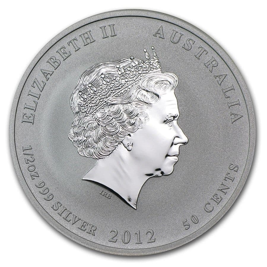 2012年 オーストラリア 辰年 龍年 銀貨 1/2オンス
