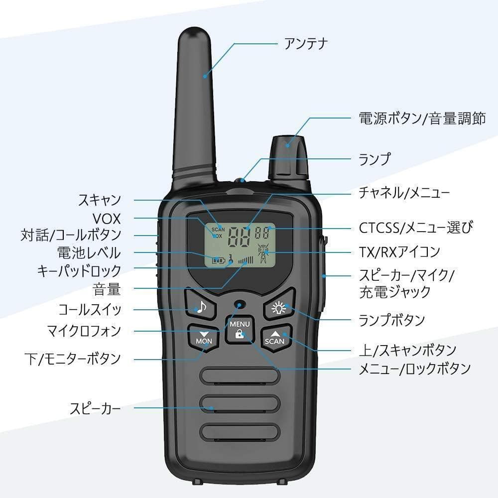 【M2267-65-45】インカム 特定小電力 トランシーバー 2台セット