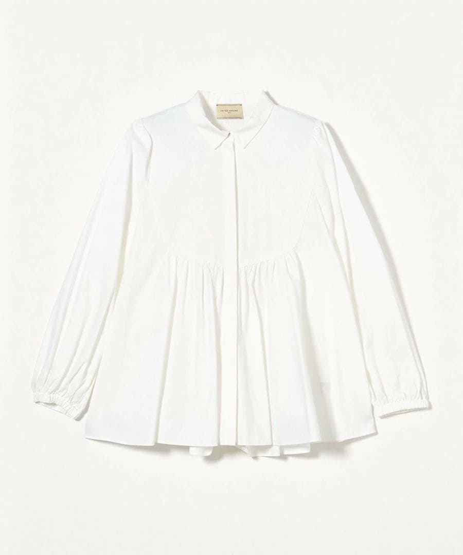 UNITED ARROWS　エンブロイダリー ロングスリーブ ブラウス