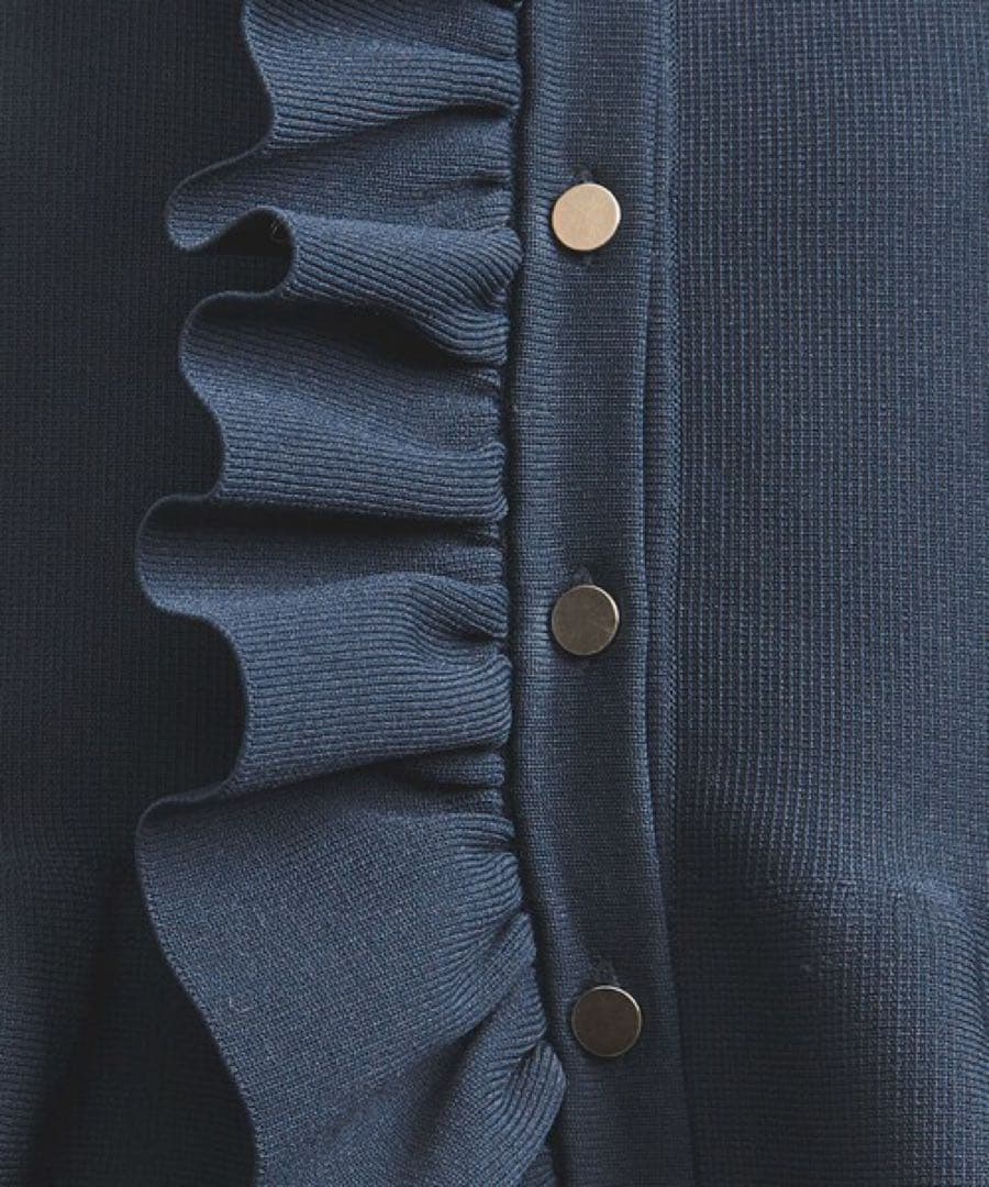 UNITED ARROWS P フリル ニットベスト ¥26,400
