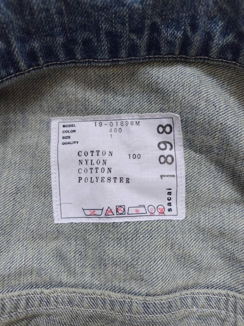 未使用 sacai 19SS デニム MA-1 19-01898M 1