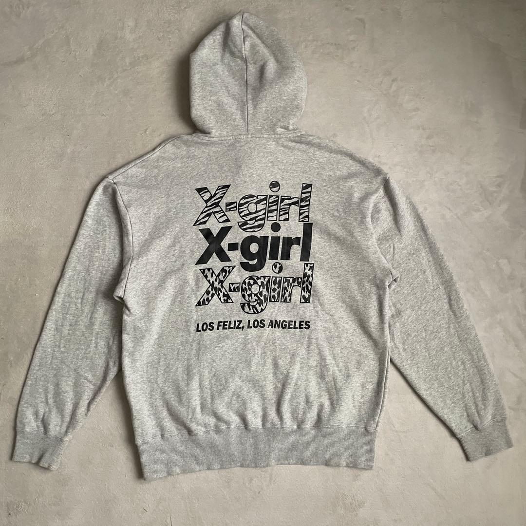 【美品】【X-girl】 ムラスポ限定 ジップアップ パーカー Lサイズ