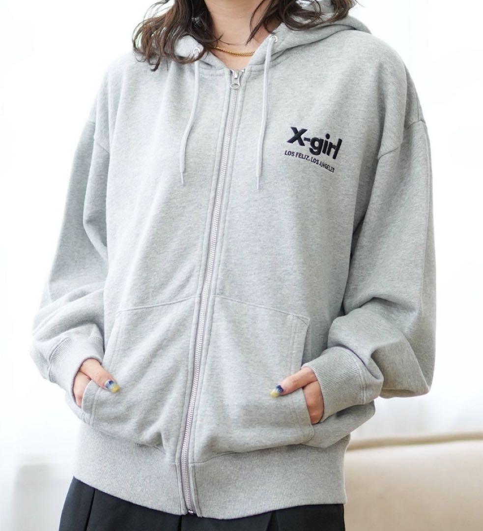【美品】【X-girl】 ムラスポ限定 ジップアップ パーカー Lサイズ